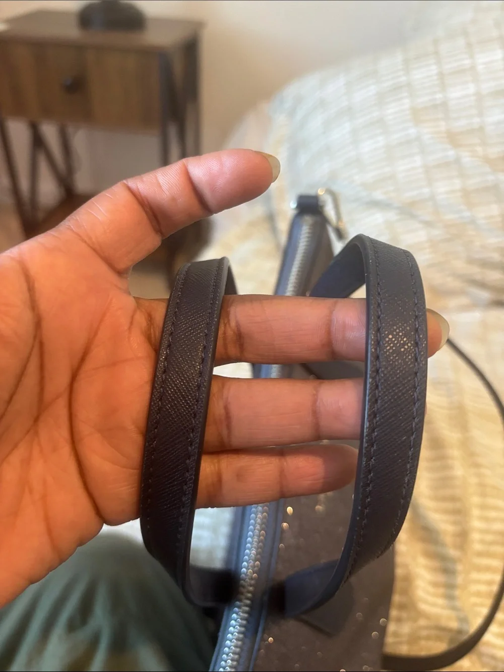kate spade Gunmetal Glitter Small Shoulder Tote